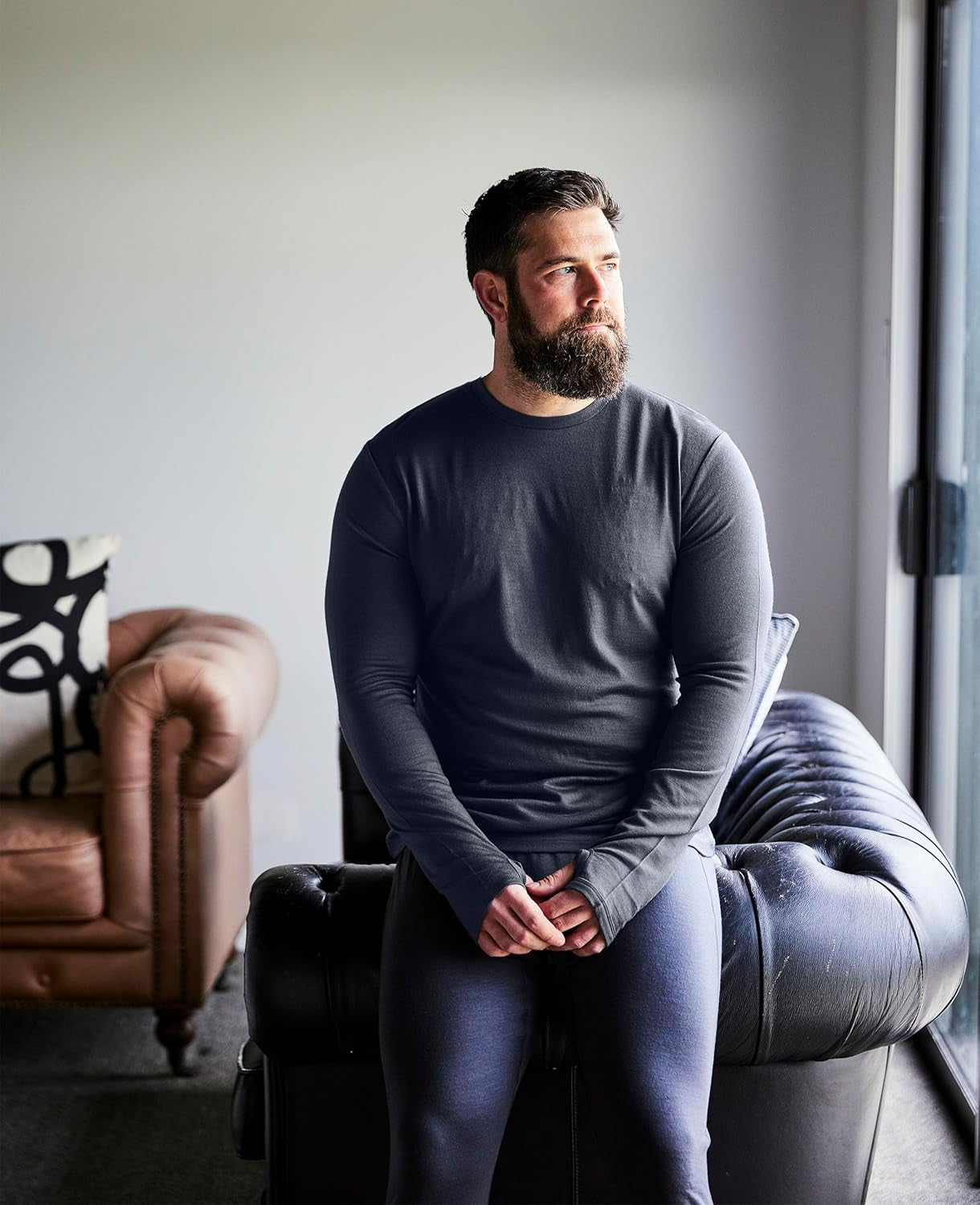 New Zealand 100% Merino Longsleeve Baselayer with Thumbloops - Select Color and Size